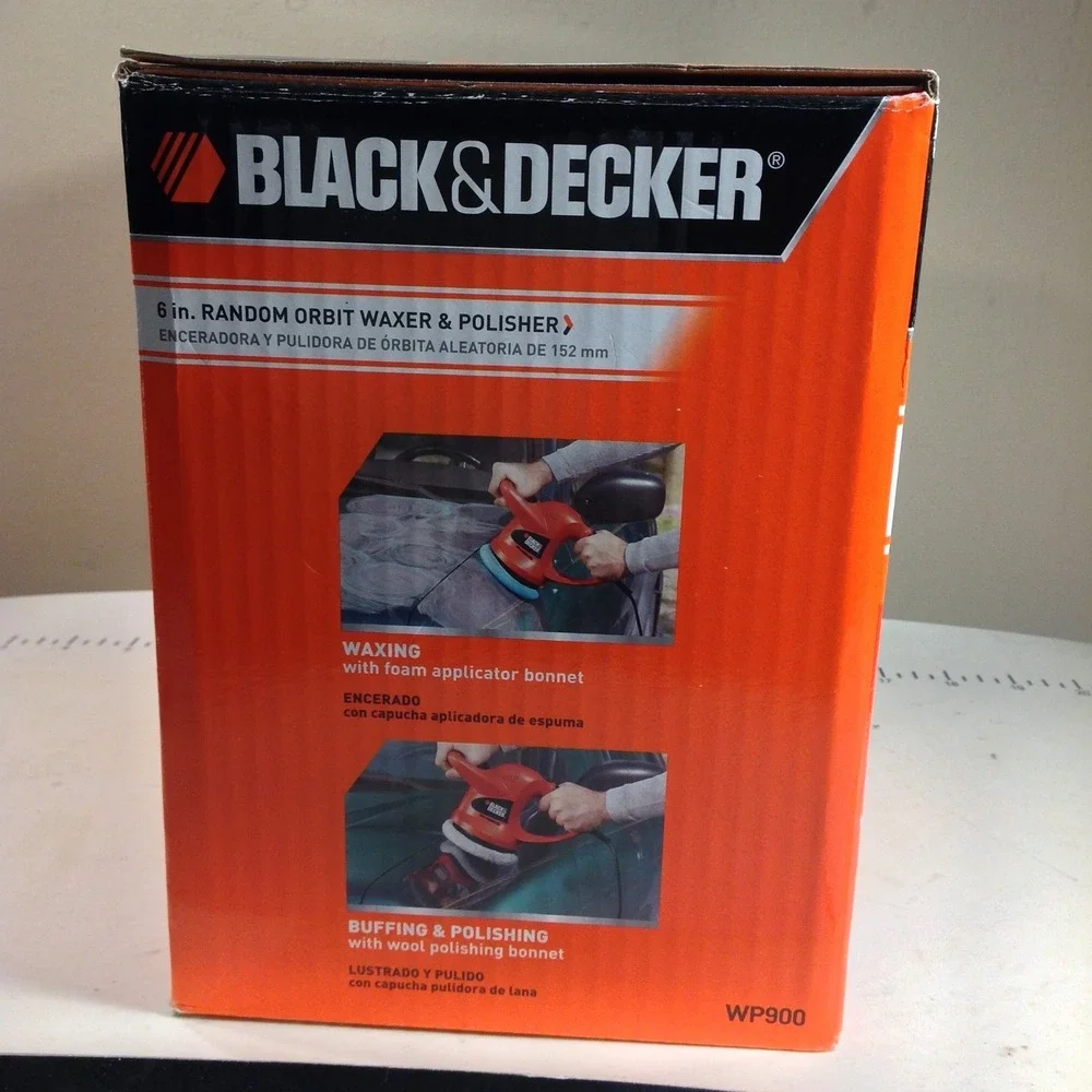 Black‎ & Decker WP900 6in Random Orbit Waxer & Polisher Orange Black New